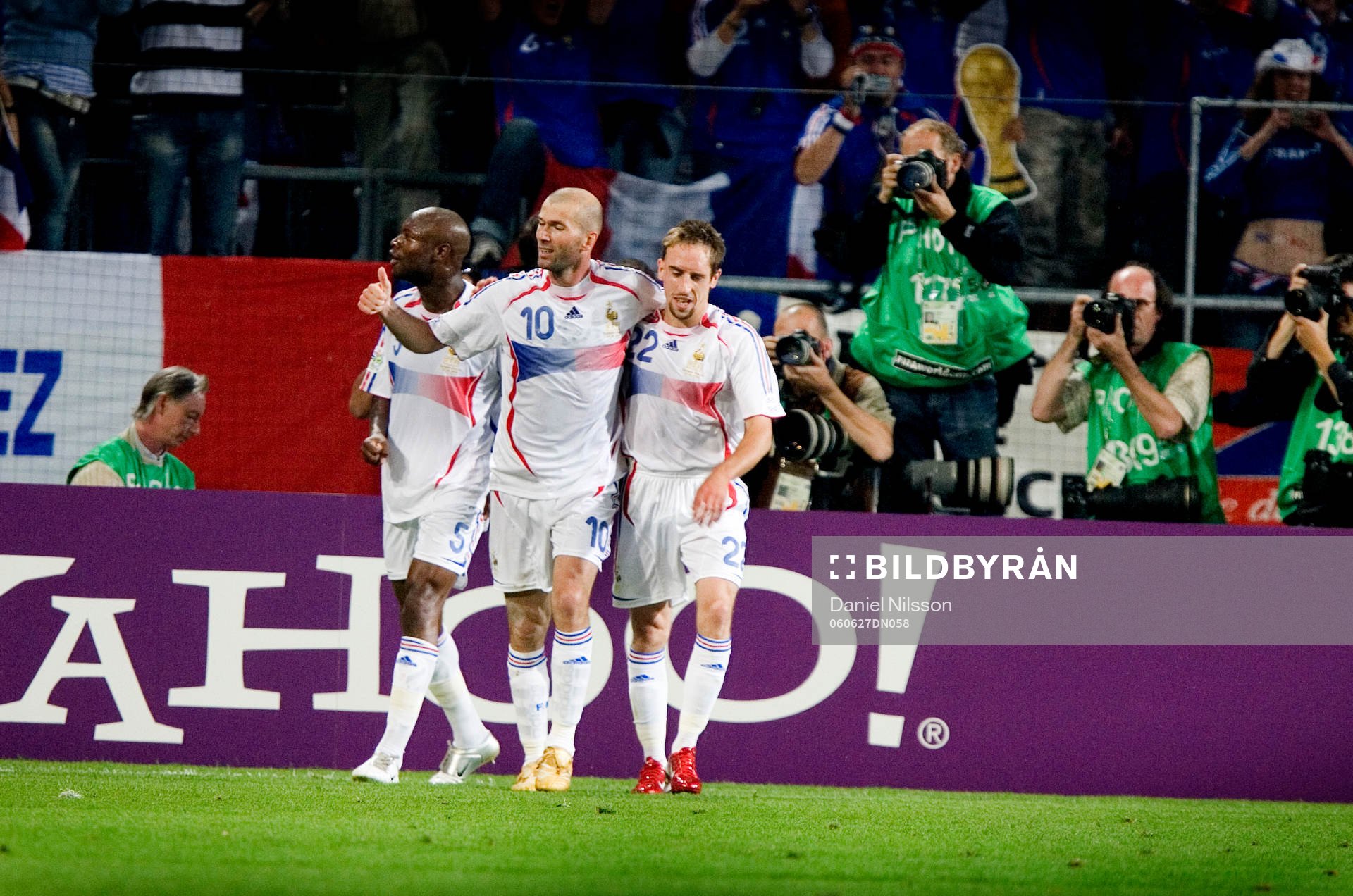 William Gallas, Zinedine Zidane och Franck Ribery,