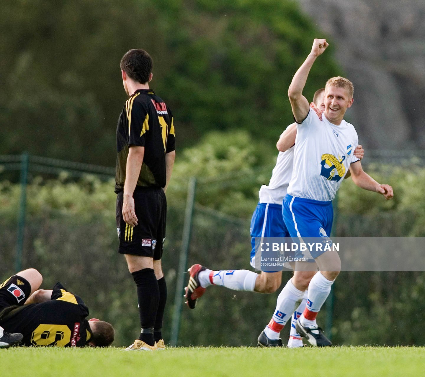 3-målsskytten Niclas Löfgren, jubel