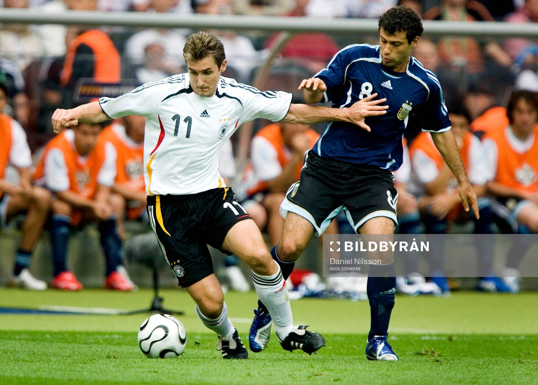 Miroslav Klose, Tyskland och Javier Mashcerano, Argentina