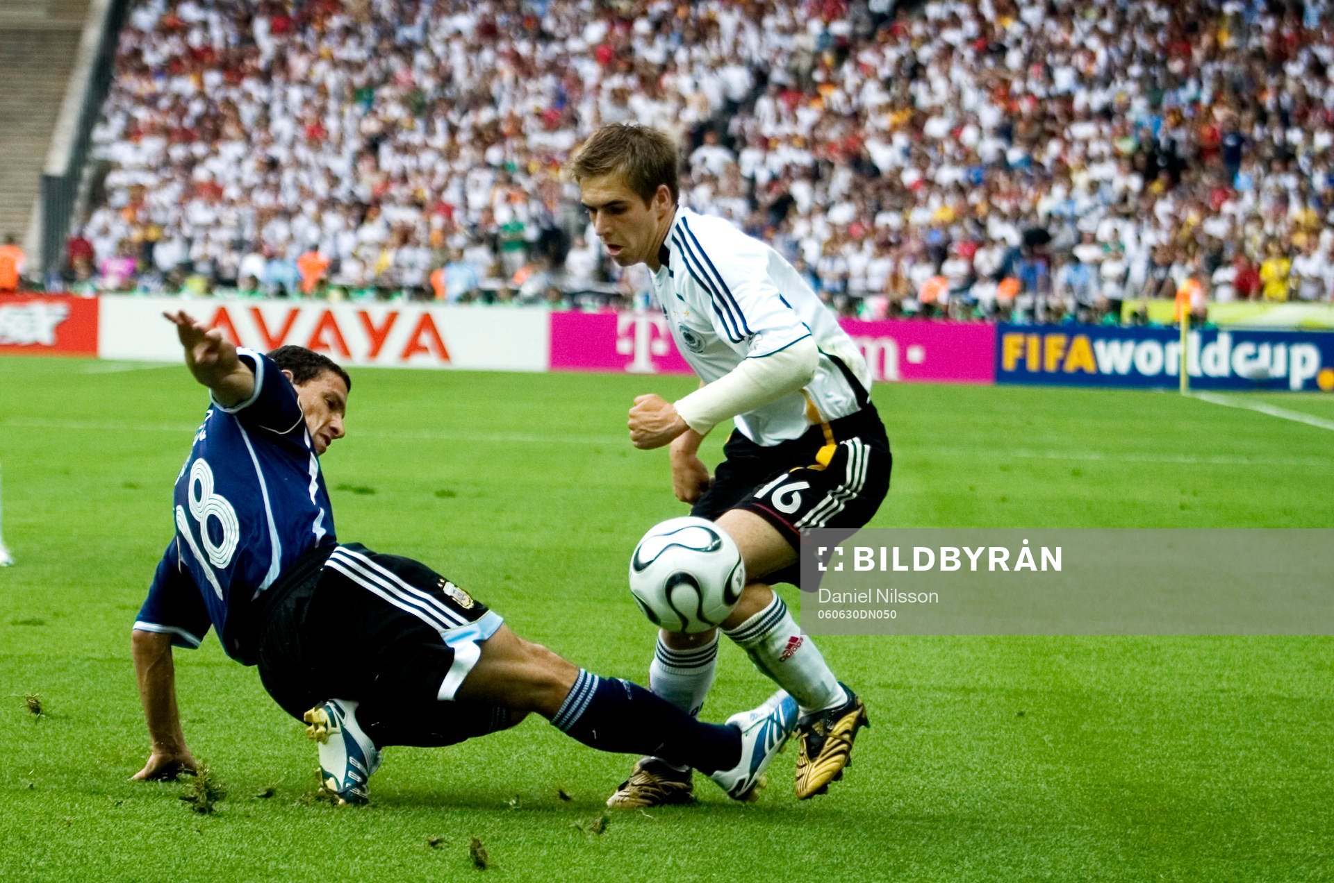 Philipp Lahm, Tyskland och Maxi Rodriguez, Argentina