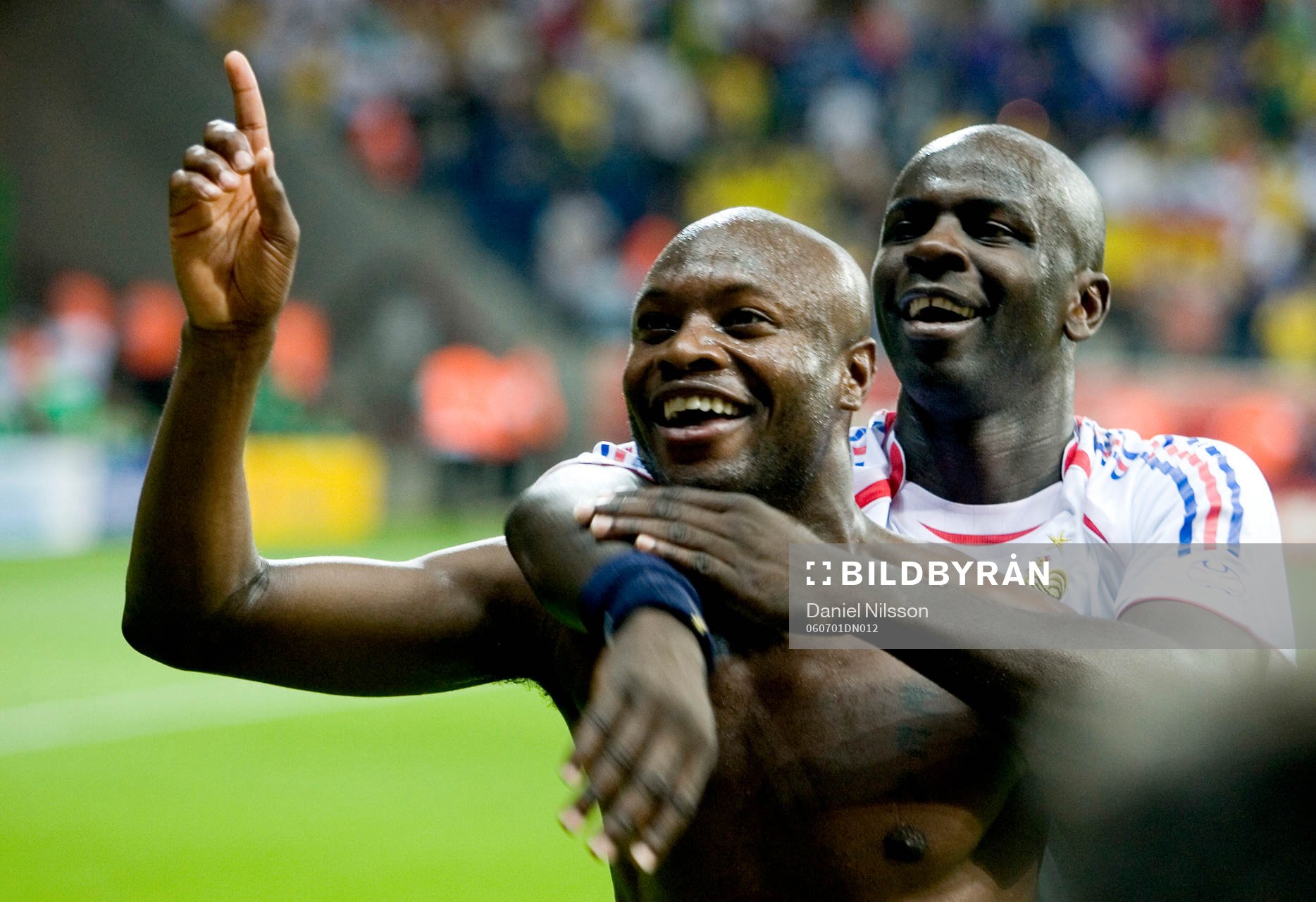 William Gallas och Lilian Thuram, Frankrike, jubel
