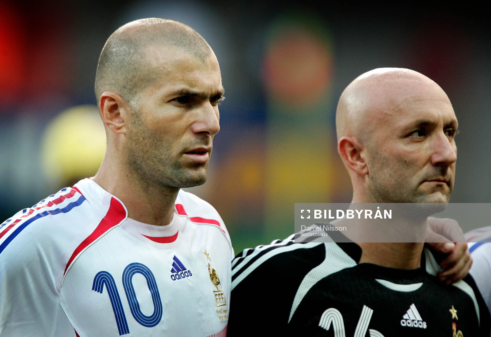 Fotboll, VM 2006, Zinedine Zidane, och Fabien Barthez,