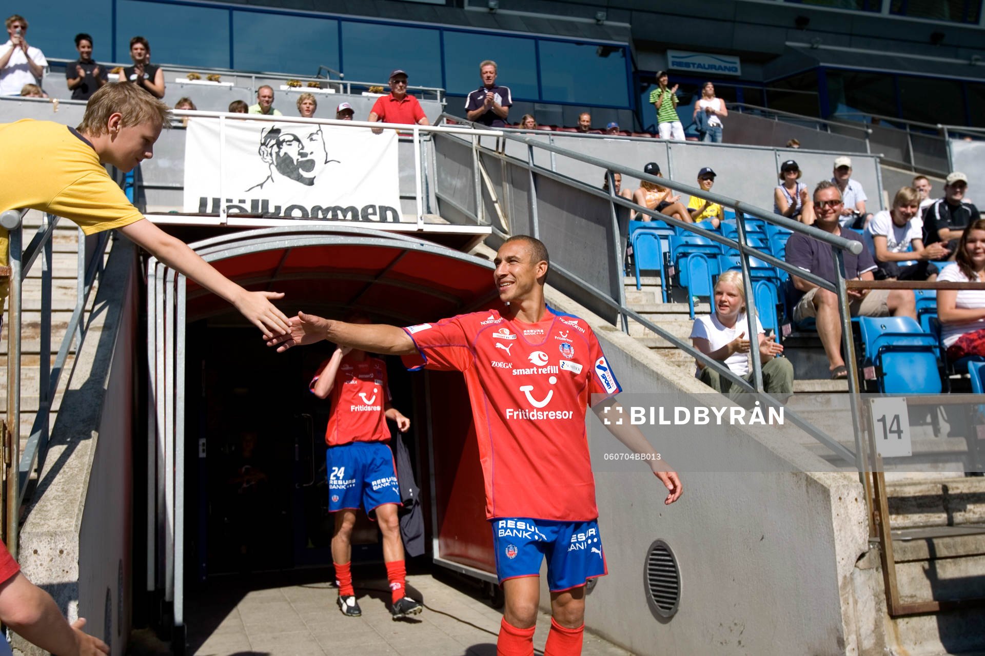 Henrik Larsson på första träningen med Helsingborg.