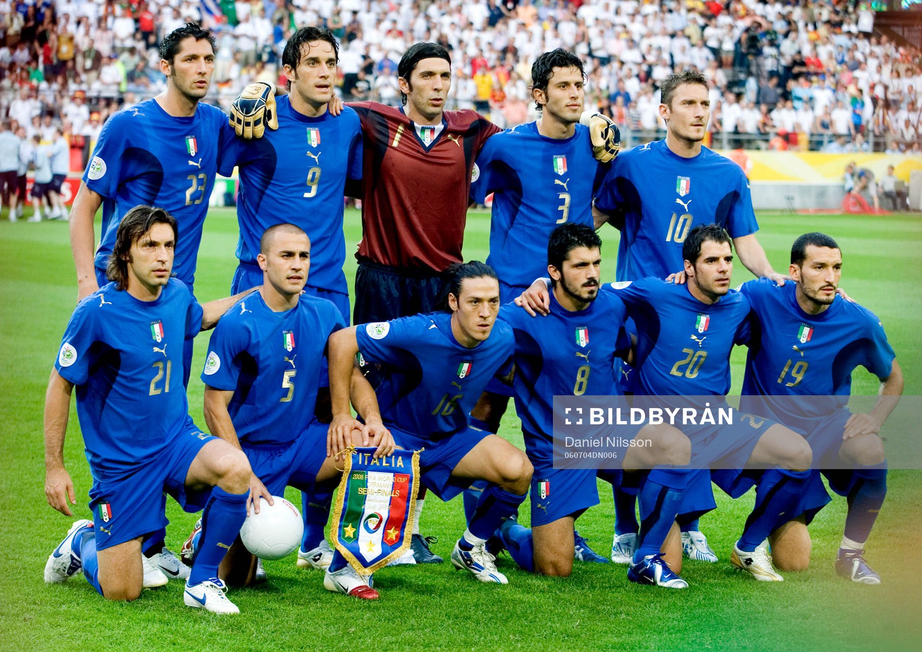 Fotboll, VM 2006, lagbild, startelva,  Italien