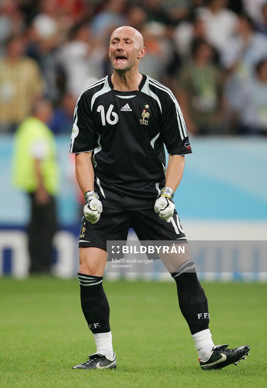 Jubel, Fabien Barthez, målvakt, Frankrike