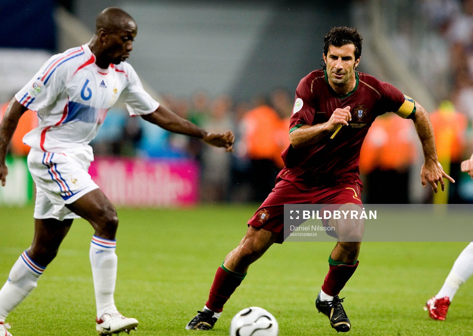 Luis Figo, Portugal och Claude Makelele, Frankrike