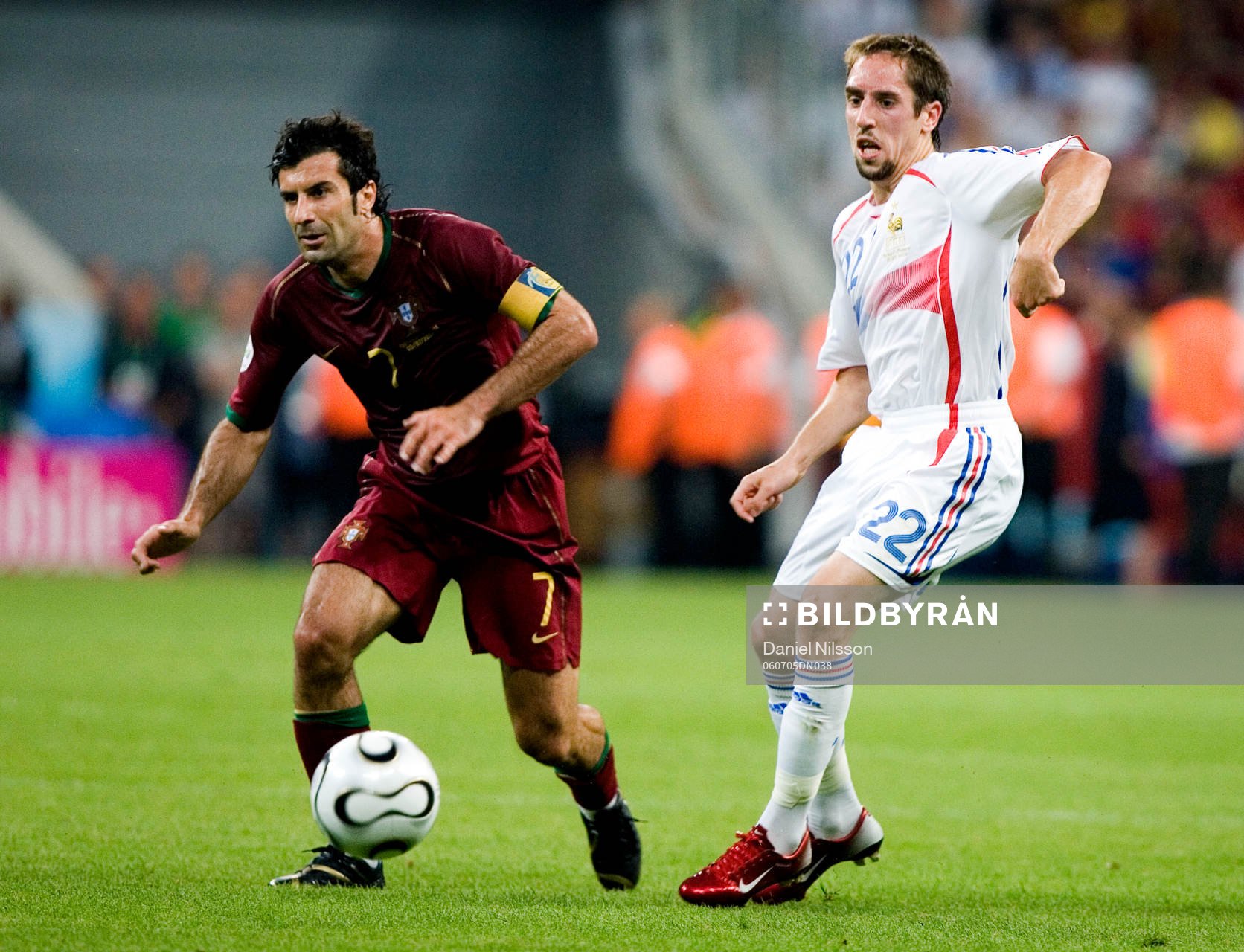 Figo, Portugal och Franck Ribery, Frankrike