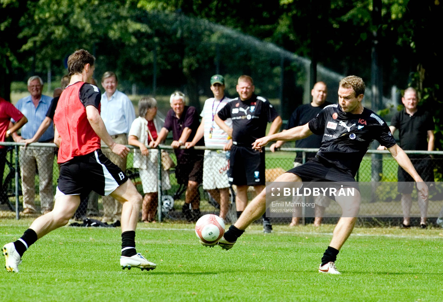 Jonatan Johansson. Första träningen med MFF
