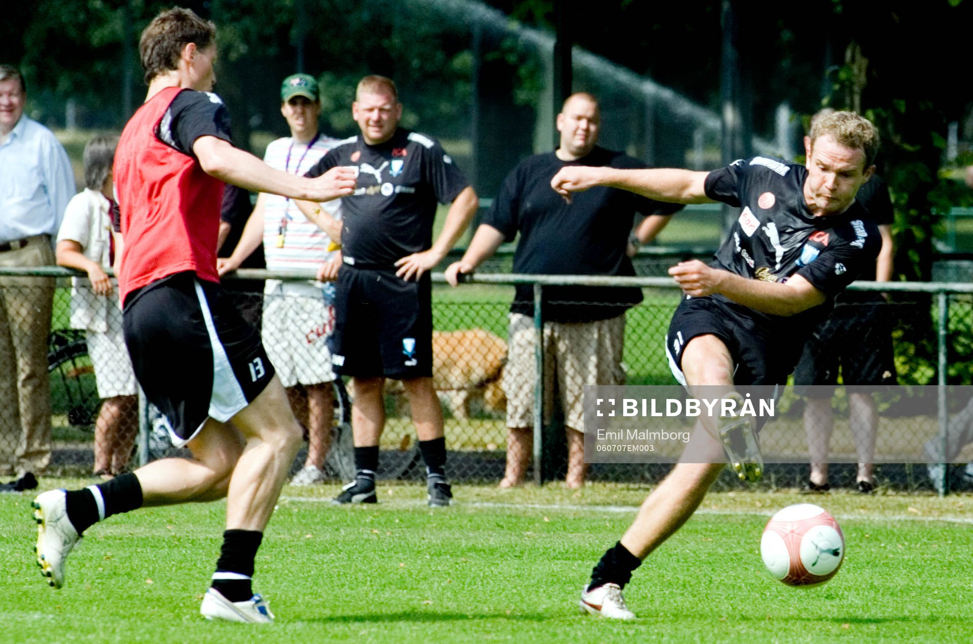 Jonatan Johansson. Första träningen med MFF