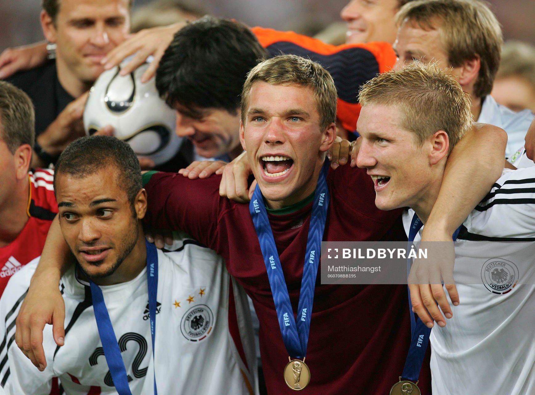 David Odonkor, Lukas Podolski, Bastian Schweinsteiger,