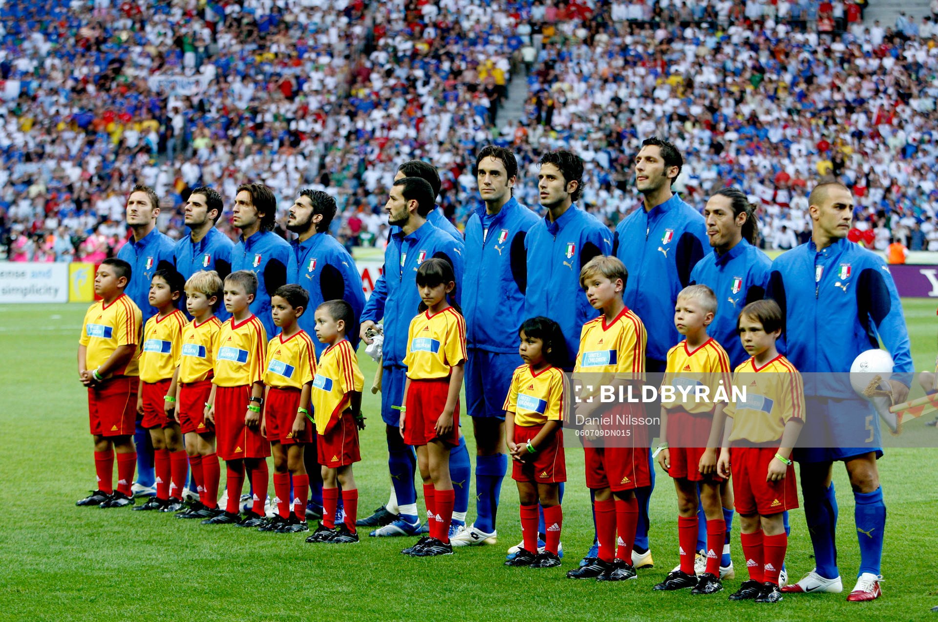 Laguppställning Italien