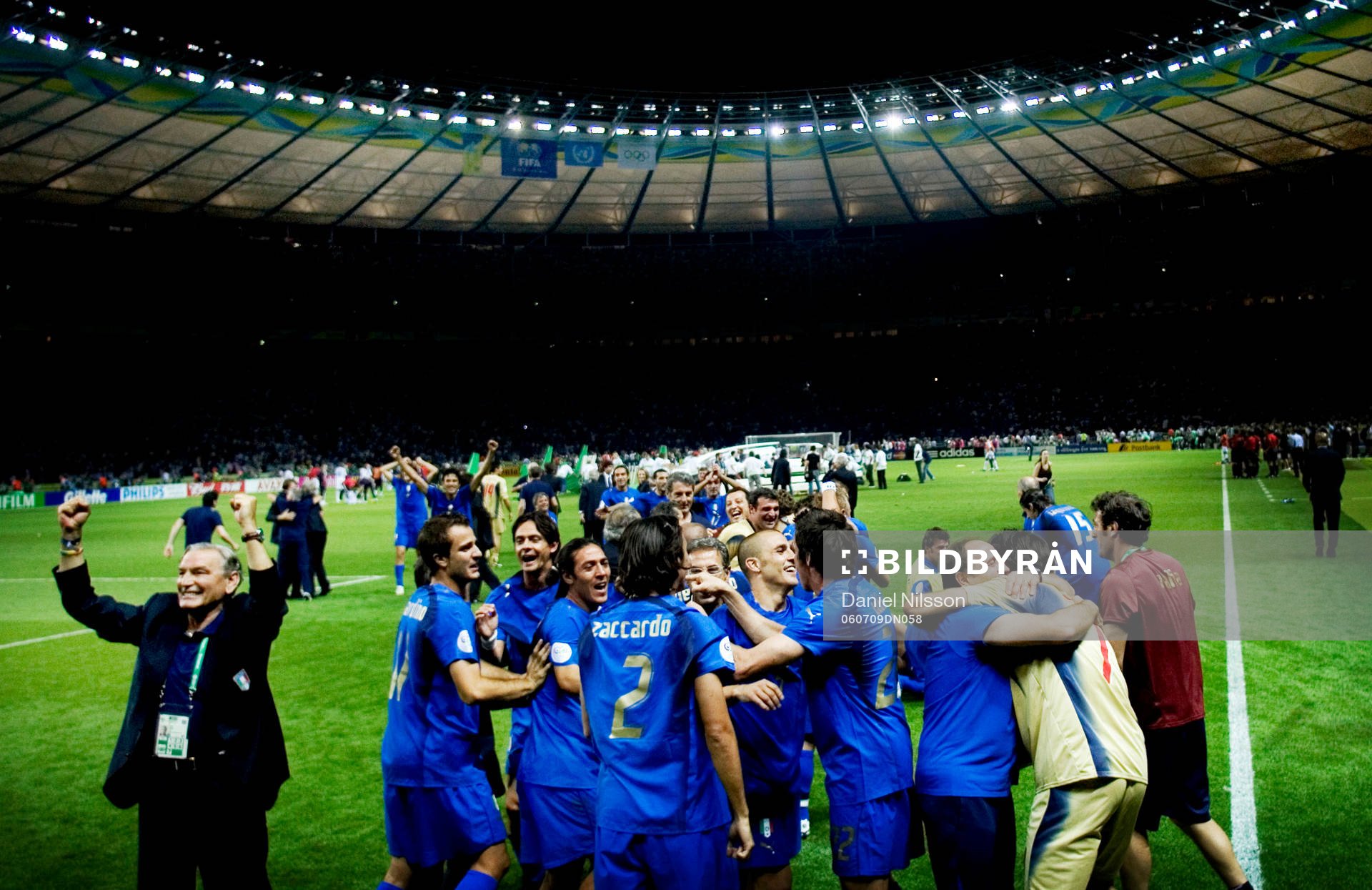 Italien är världsmästare, jubel, firande