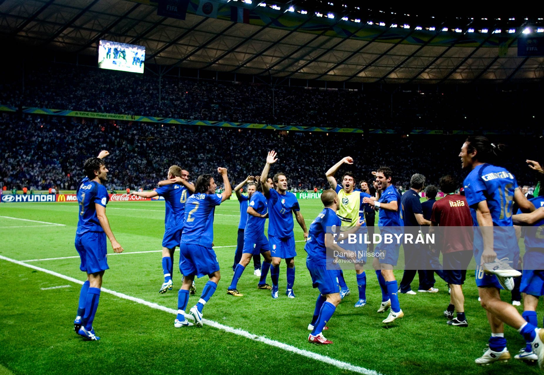 Italien är världsmästare, jubel, firande