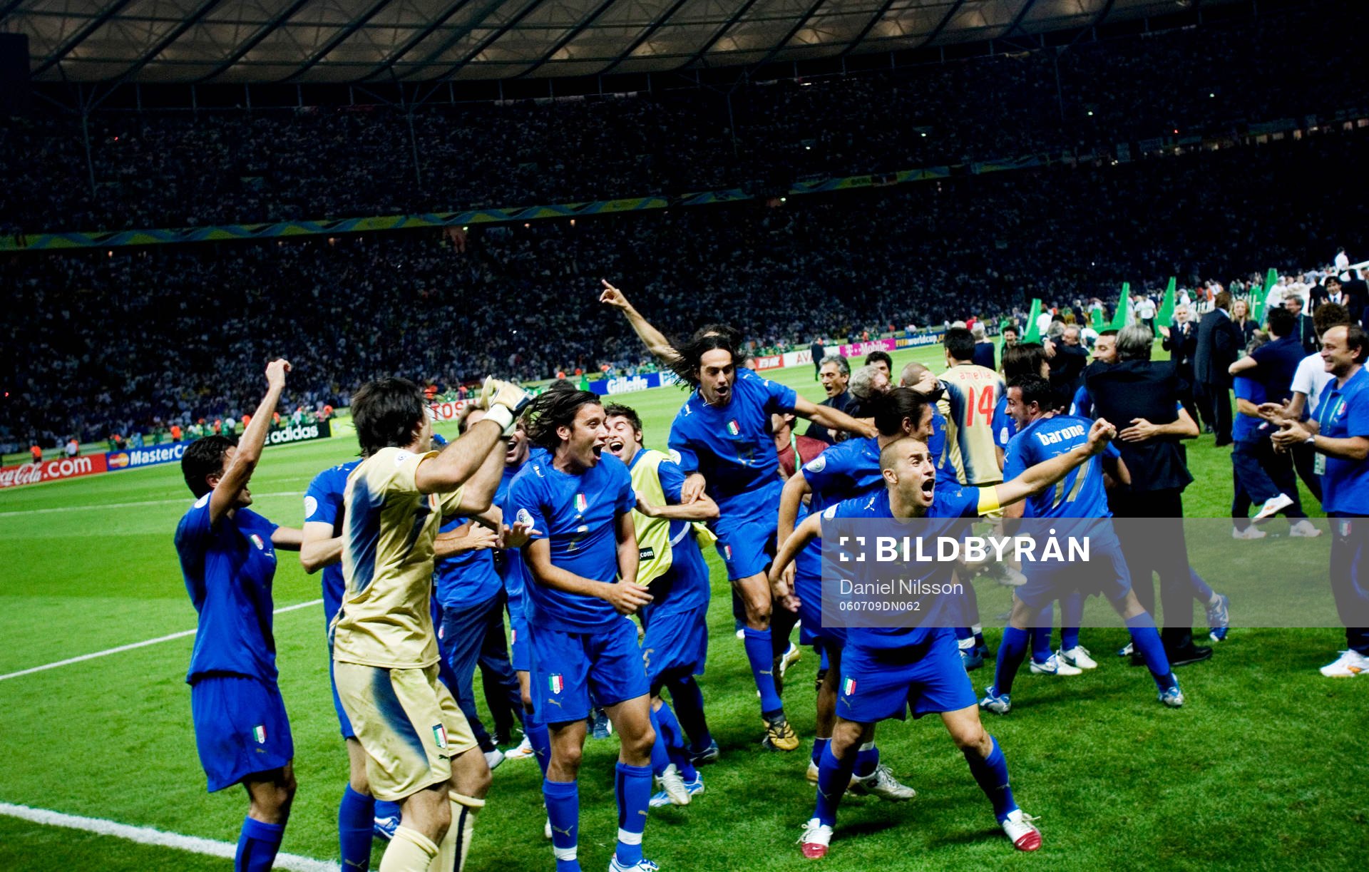 Italien är världsmästare, jubel, firande
