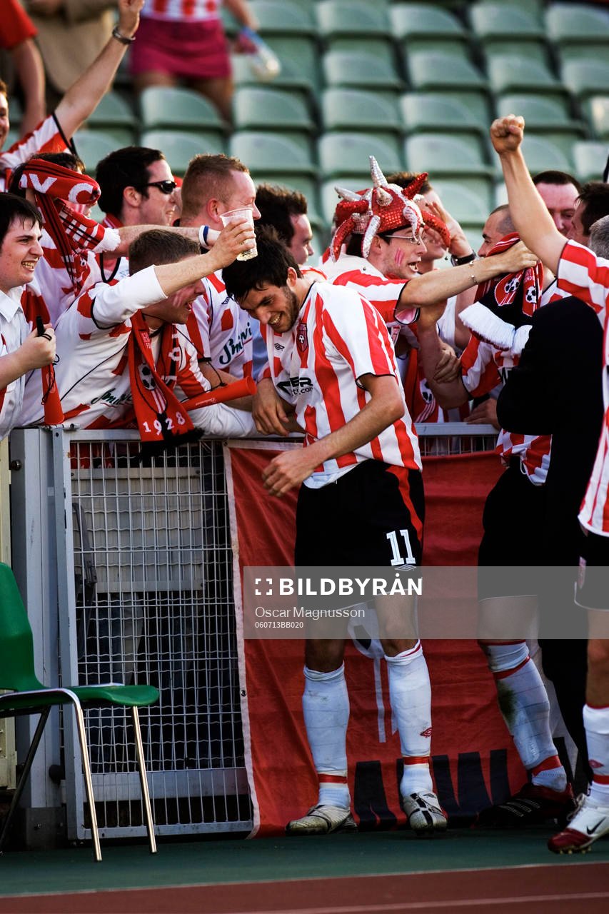 Fotboll, UEFA-cupen, kval, Göteborg - Derry