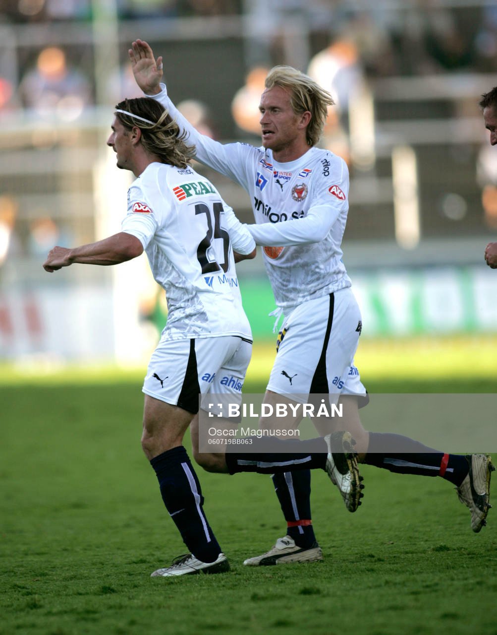  Cesar Santin och Niklas Kaldner, Kalmar, jubel.