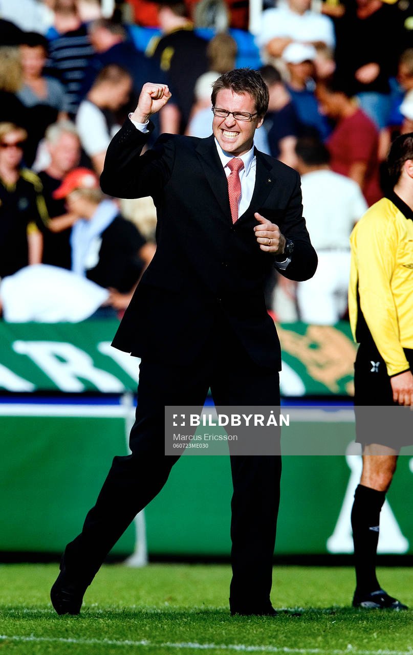 Rikard Norling, tränare AIK, jubel, glädje