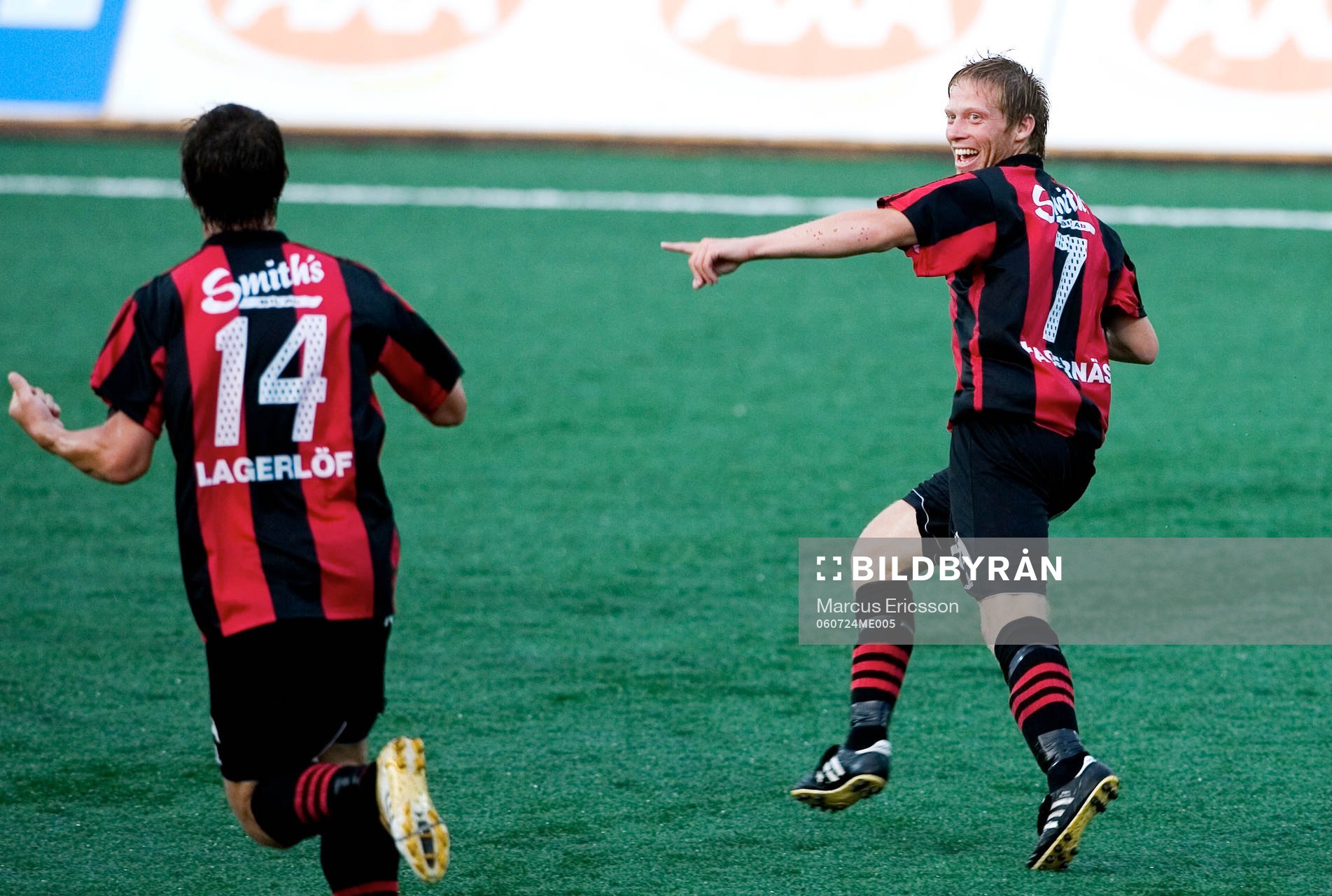 Fotboll, Superettan, Assyriska - Brommapojkarna: Joakim Hagernäs, BP jublar efter 0-1 målet