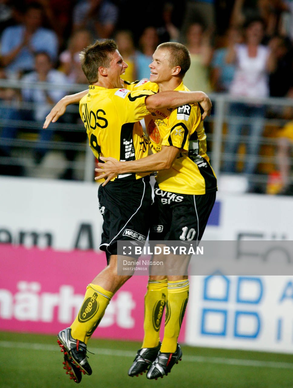 Samuel Holmén och Anders Svensson, Elfsborg, jubel, glädje