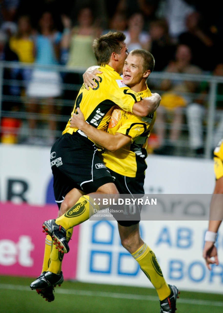 Samuel Holmén och Anders Svensson, Elfsborg, jubel, glädje