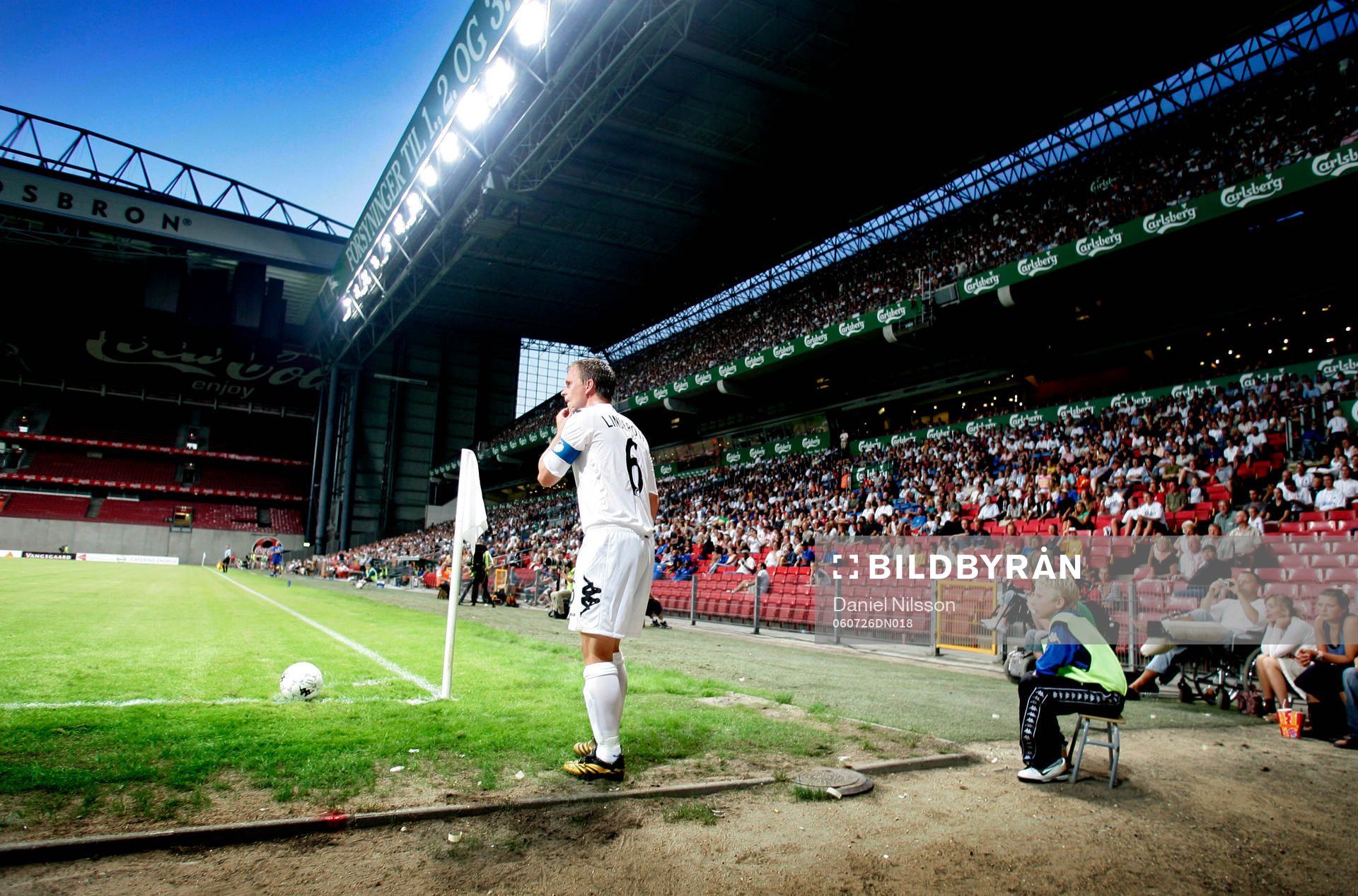 Parken i Köpenhamn. Interiör, arena, stadion. Tobias