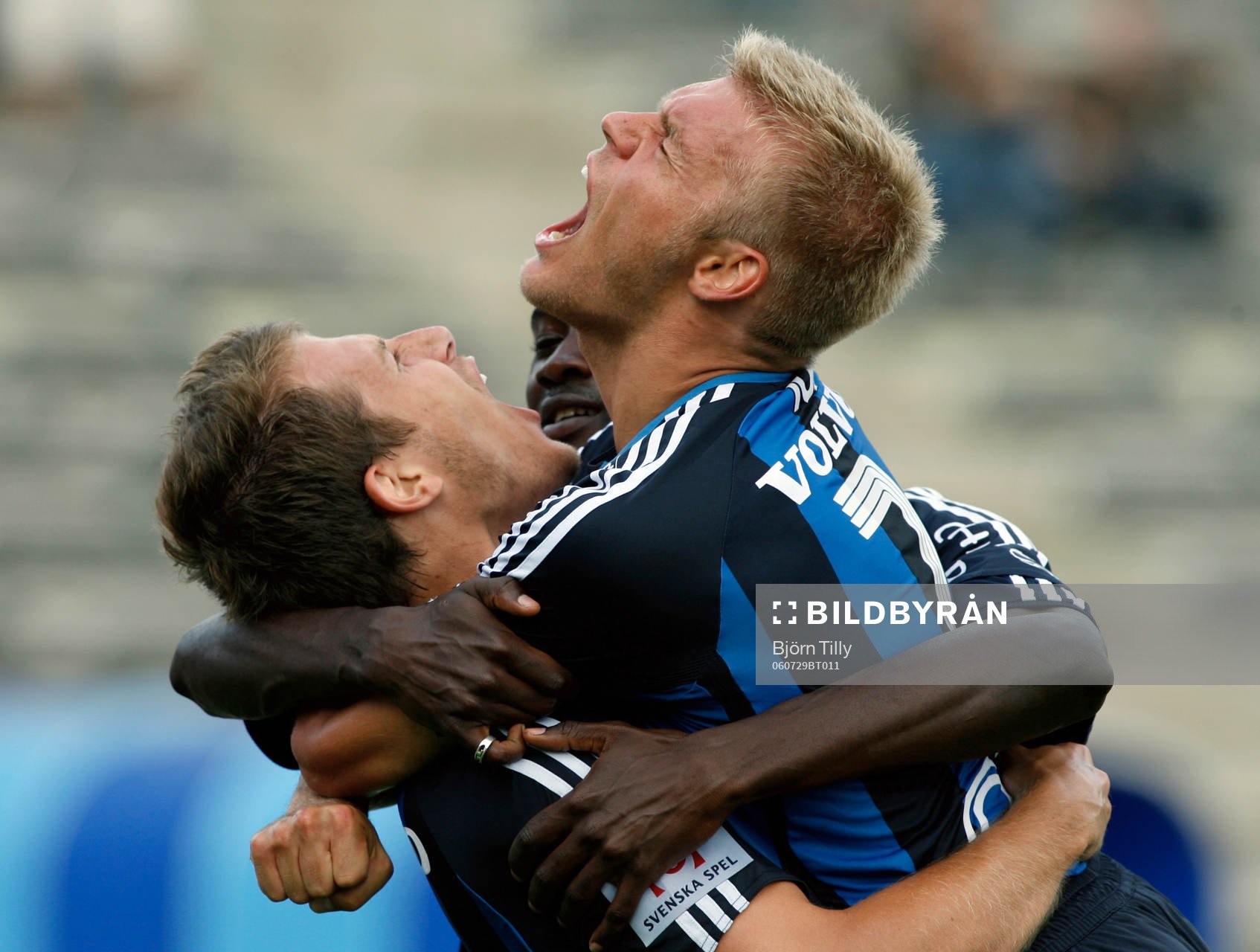  Tobias Hysén och Johan Arneng, Djurgården. Jubel, glädje.