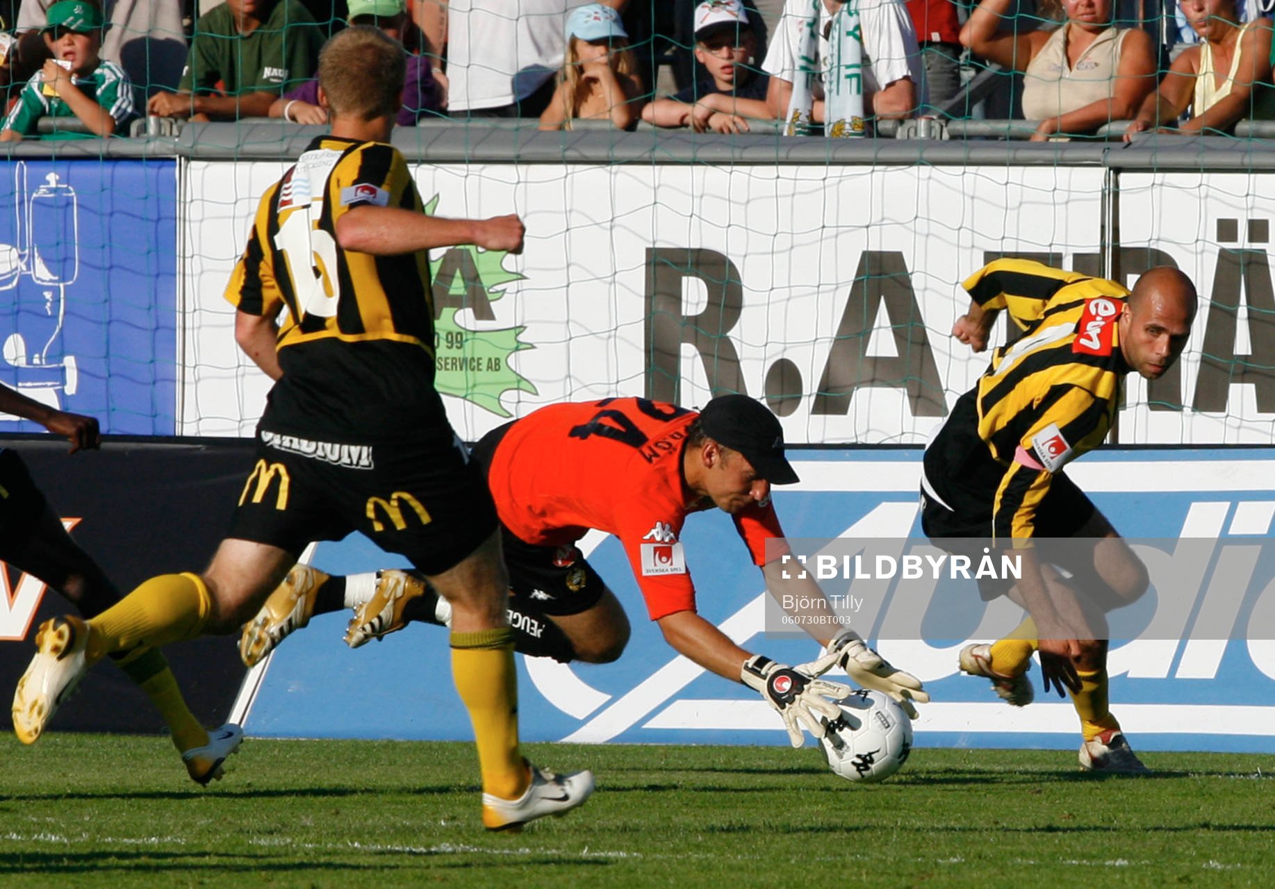 Fotboll, Allsvenskan, Hammarby - Häcken: Benny Lekström, målvakt, Hammarby.