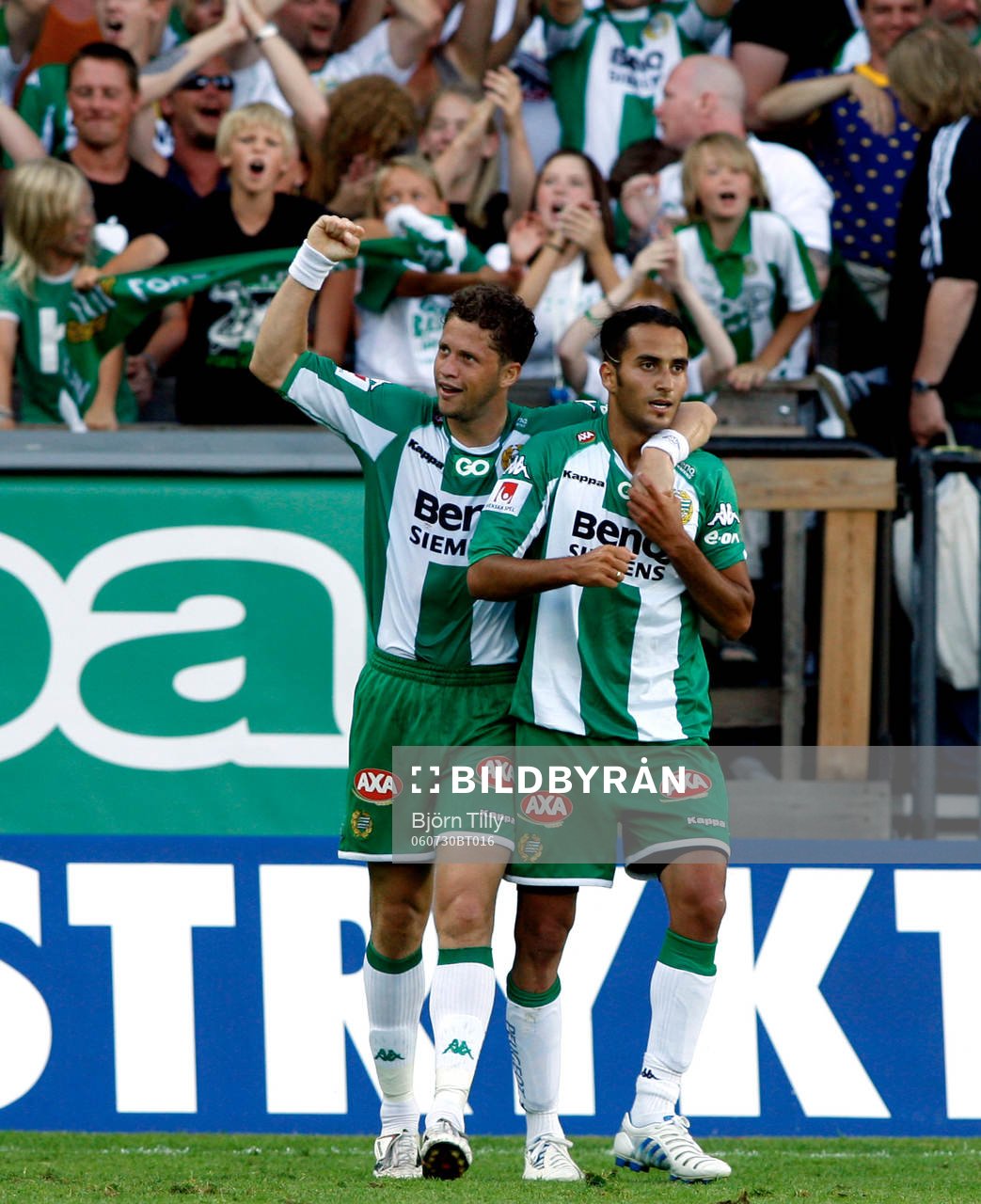 Paulinho Guará och Erkan Zengin, Hammarby, jubel, glädje