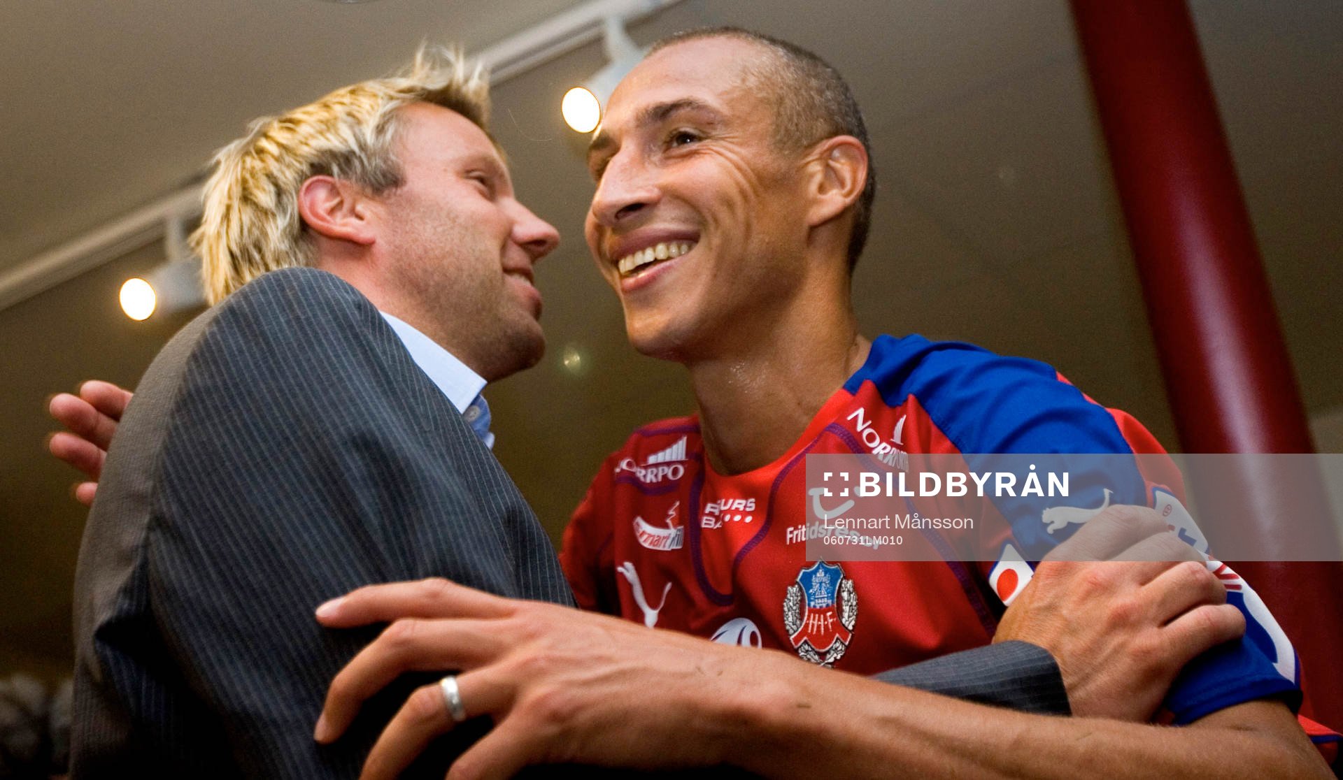 Henrik Larsson och Hans Eklund, tränare, Helsingborg