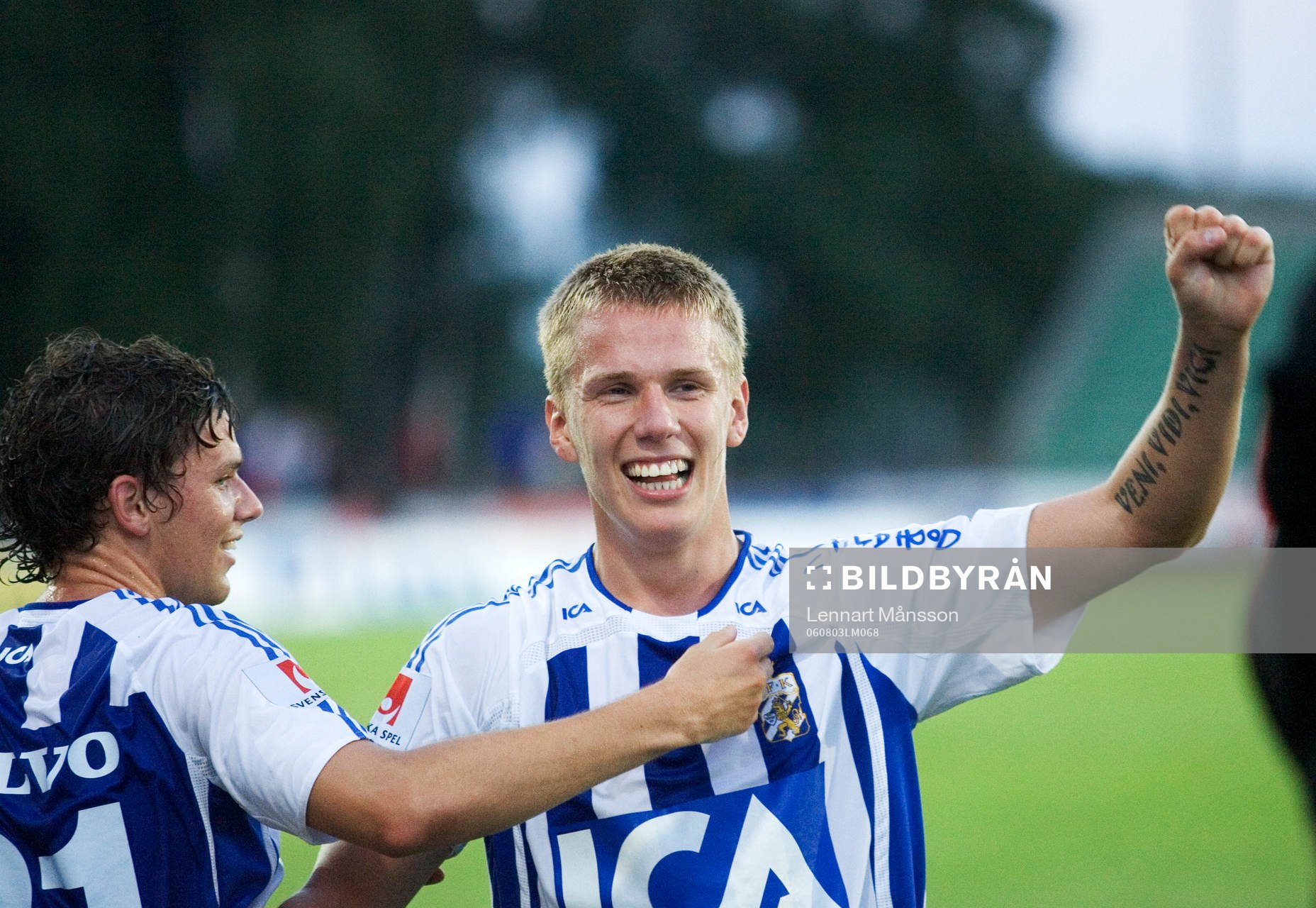 Pontus Wernbloom, Göteborg, jubel med Marcus Berg,