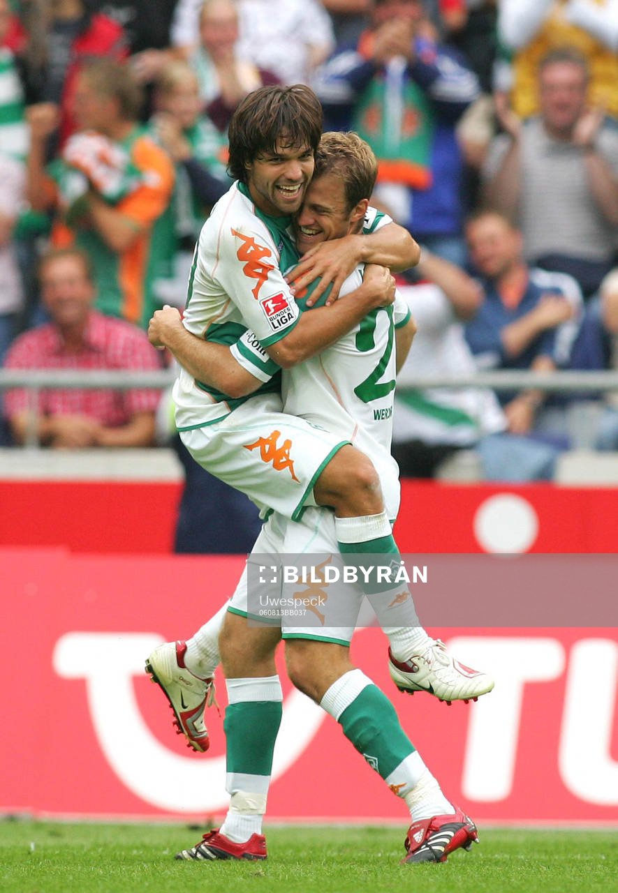  Diego och Daniel Jensen, Werder Bremen, jubel, glädje.
