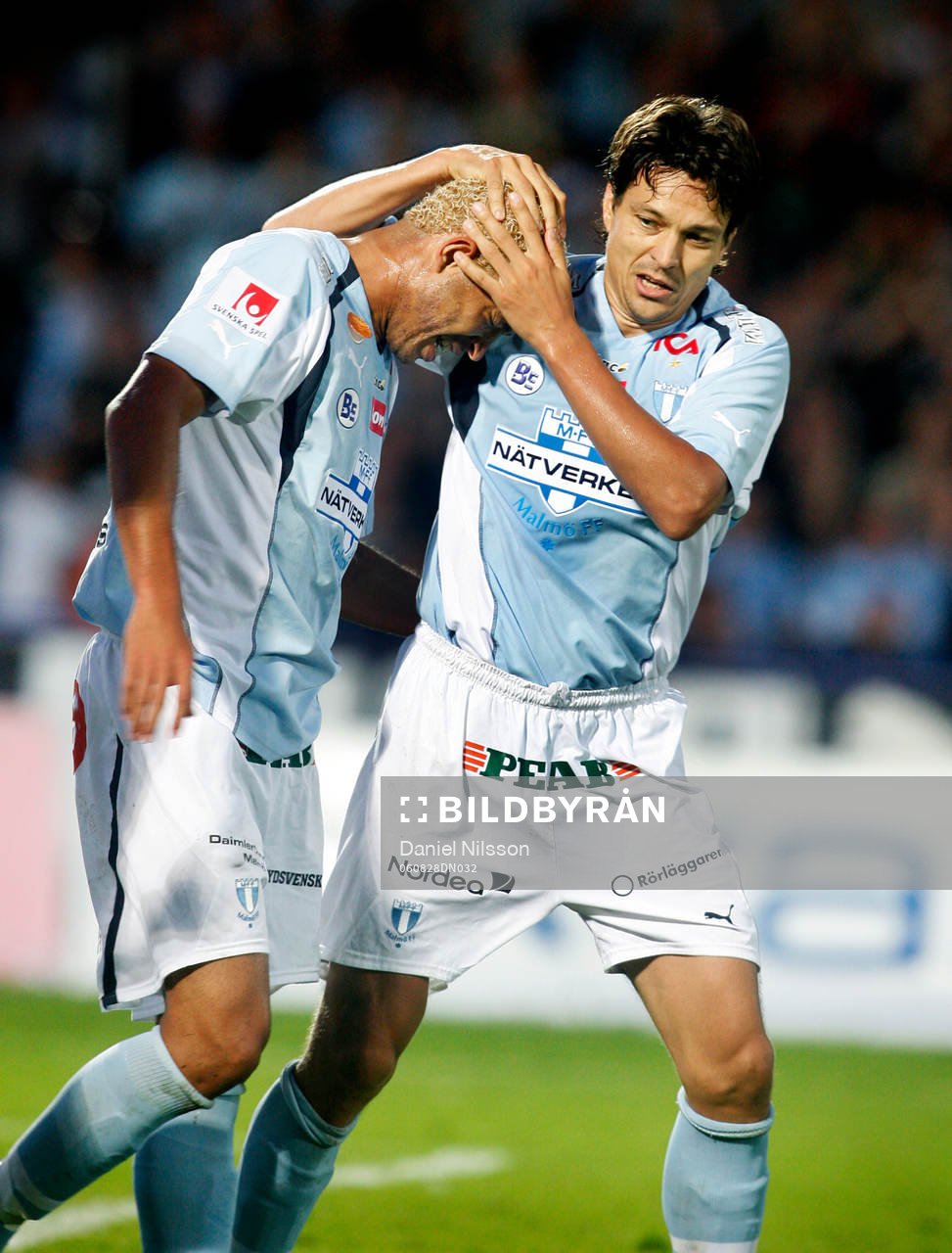  Jari Litmanen och Junior, Malmö jubel efter mål.
