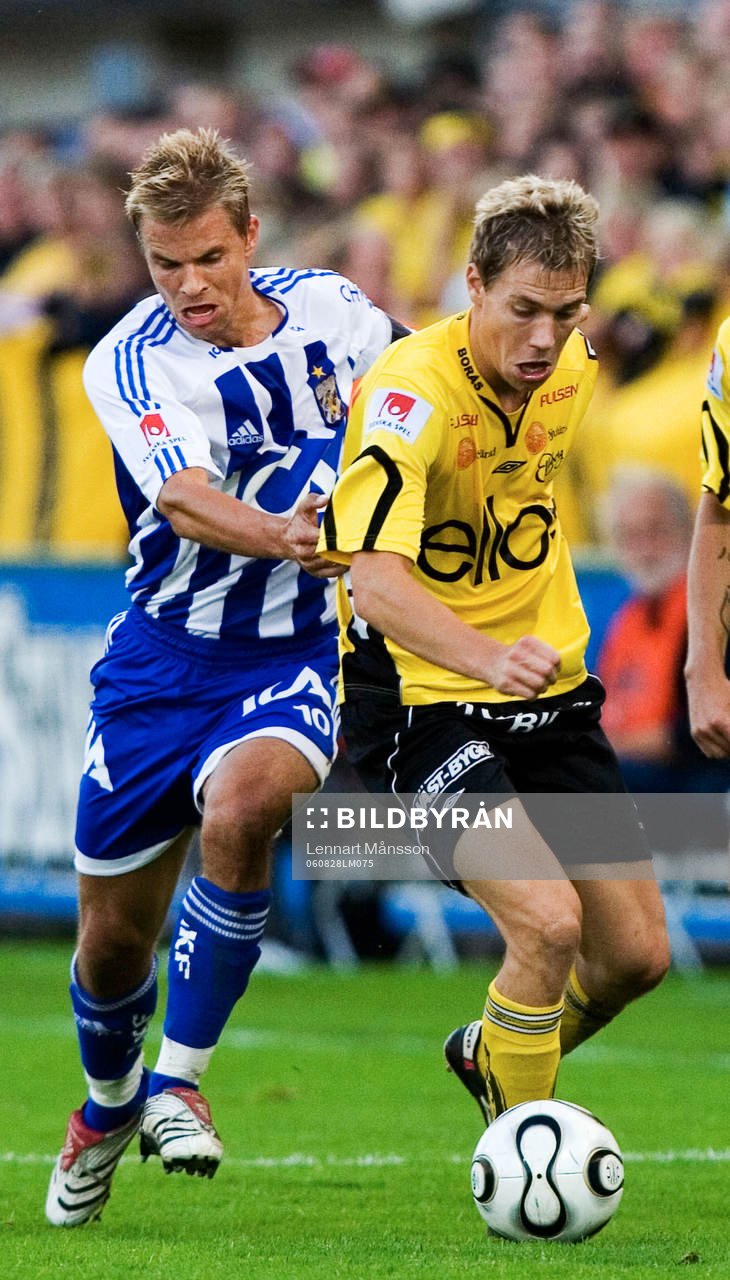  Niclas Alexandersson, Göteborg i kamp med sin bror Daniel Alexandesson, Elfsborg