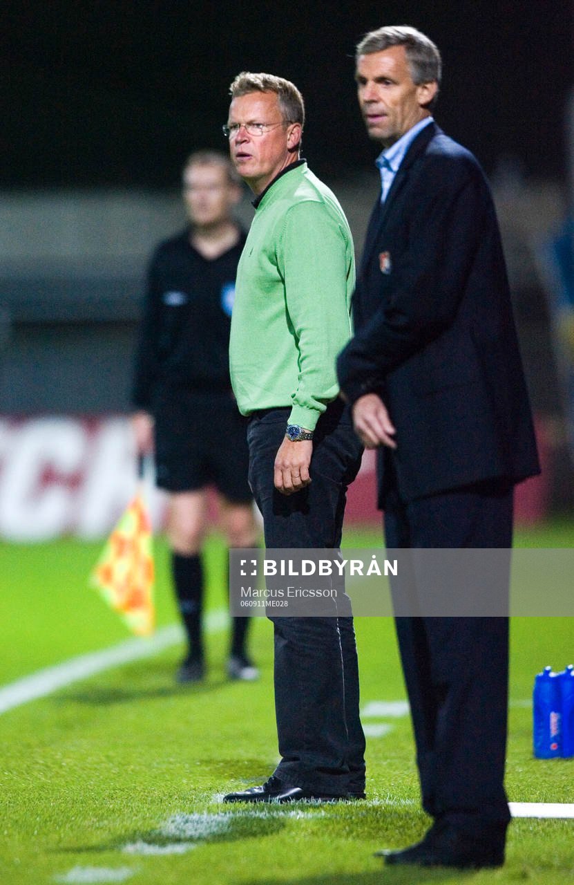 Jan Andersson, Tränare Halmstad och Sören Börjesson,