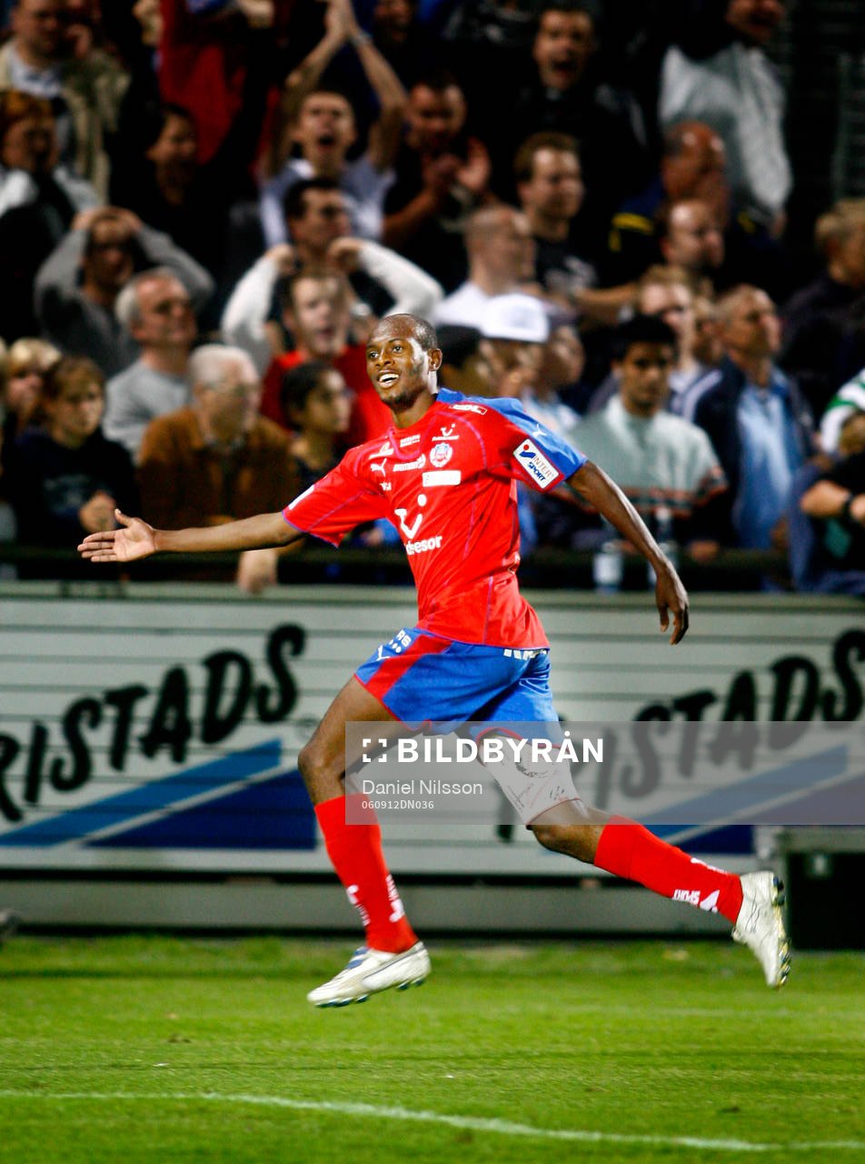 Luton Shelton, Helsingborg som gjorde 2 mål. Jubel