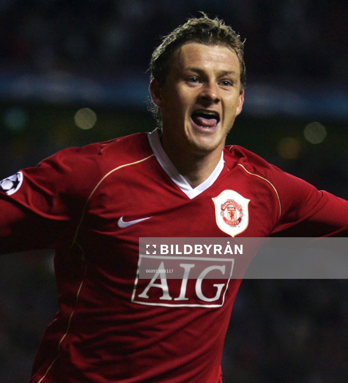  Ole Gunnar Solksjaer, Manchester United, jubel.