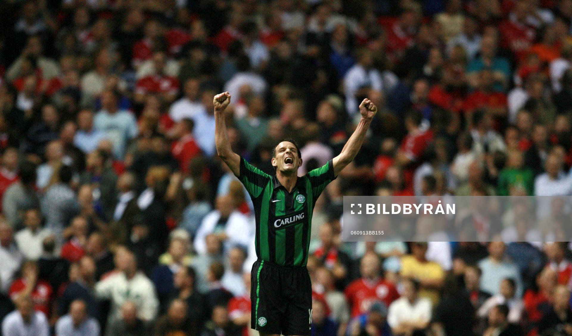  Jan Vennegoor of Hesselink,  Celtic, jubel efter mål.