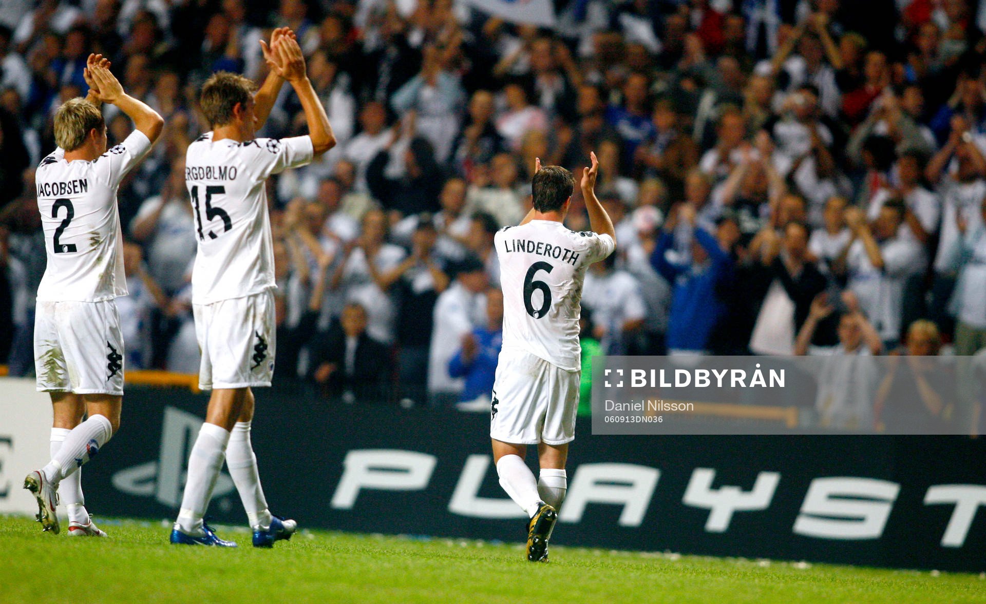 Lars Jacobsen, André Bergdölmo och Tobias Linderoth,