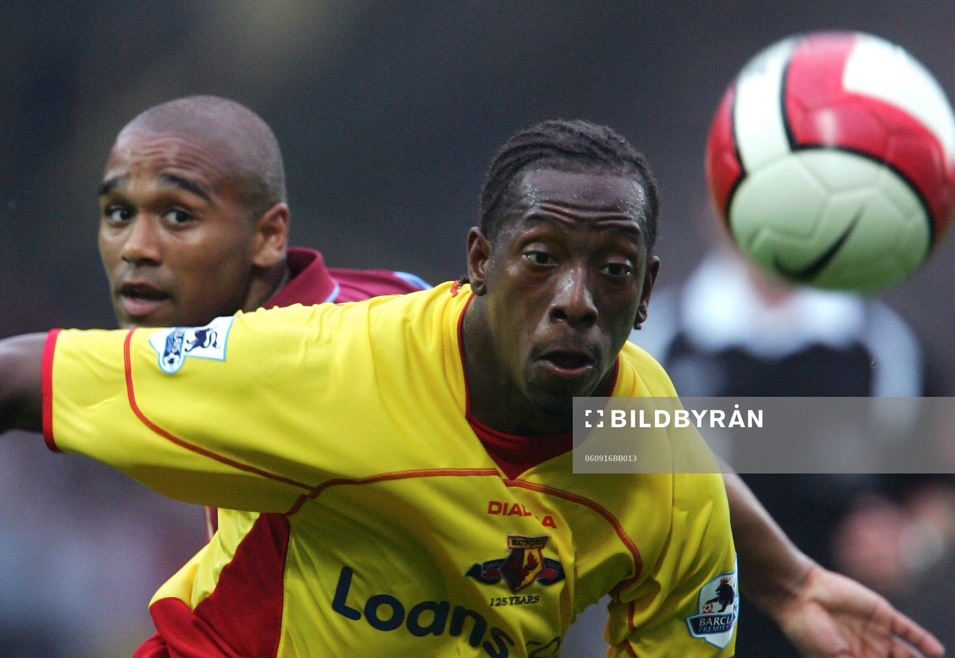  Lloyd Doyley, Watford och Luke Moore, Aston Villa.