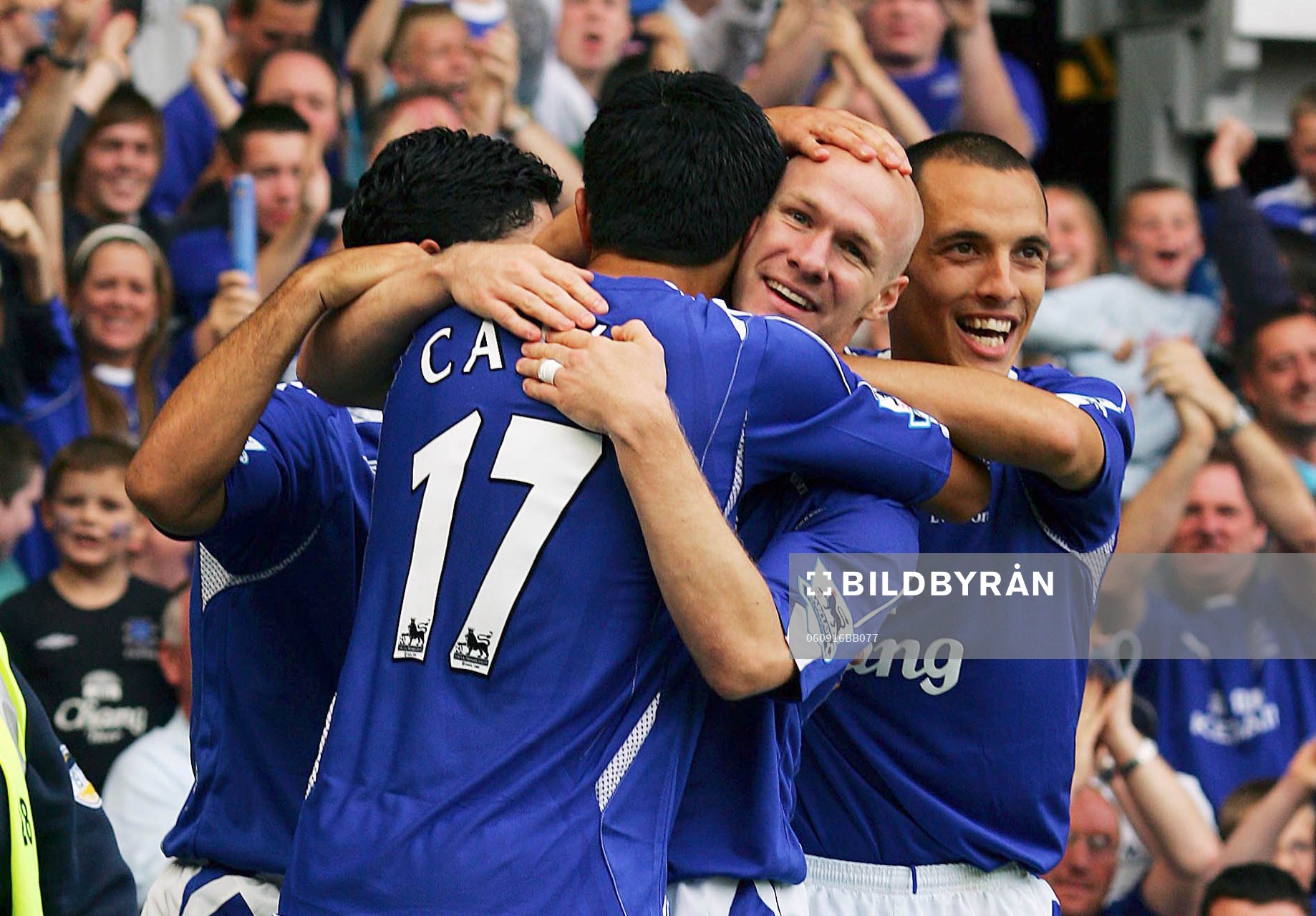  Andy Johnson, Everton, jubel efter mål.