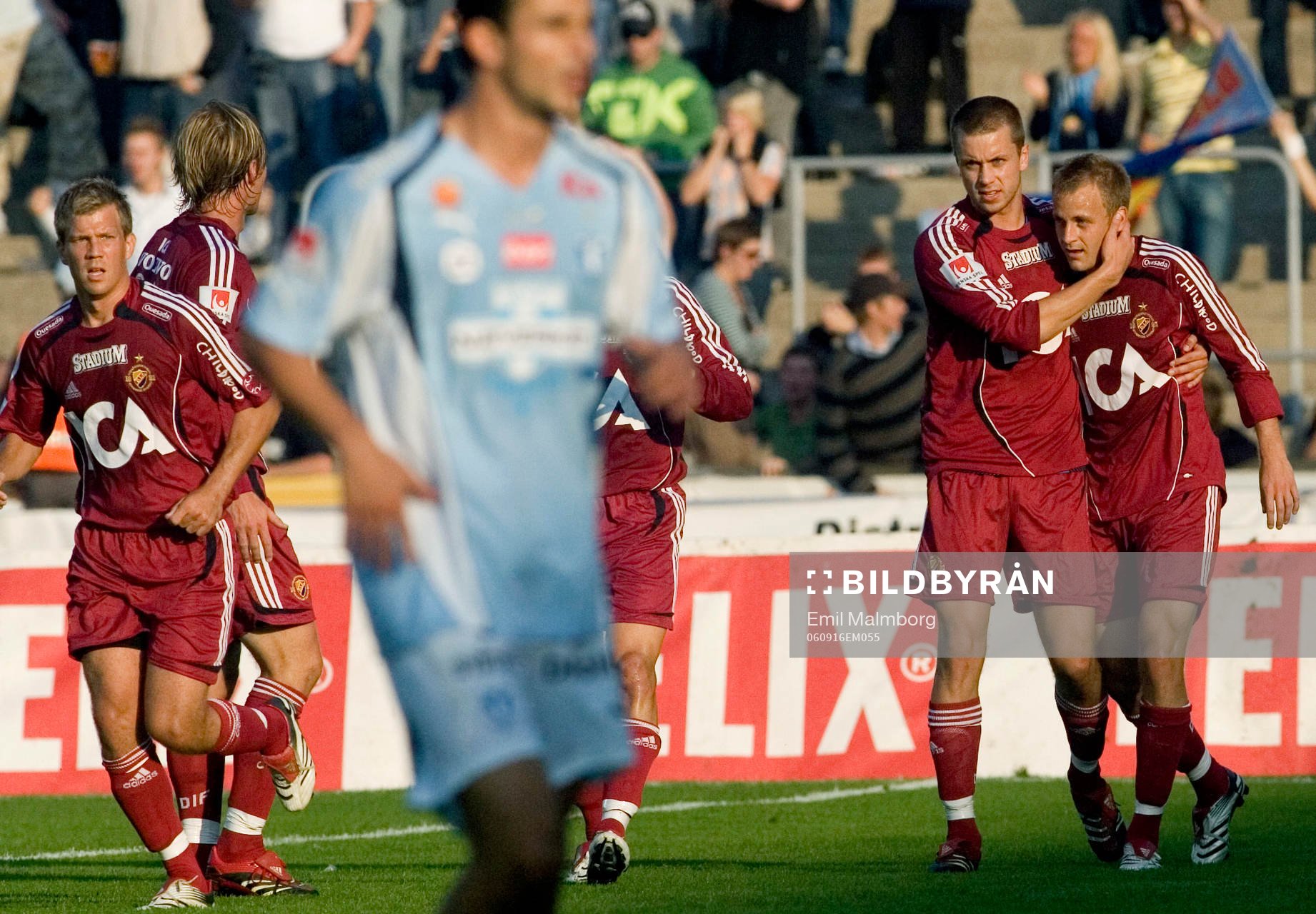 Daniel Sjölund, Djurgården har gjort 1-0. Jubel