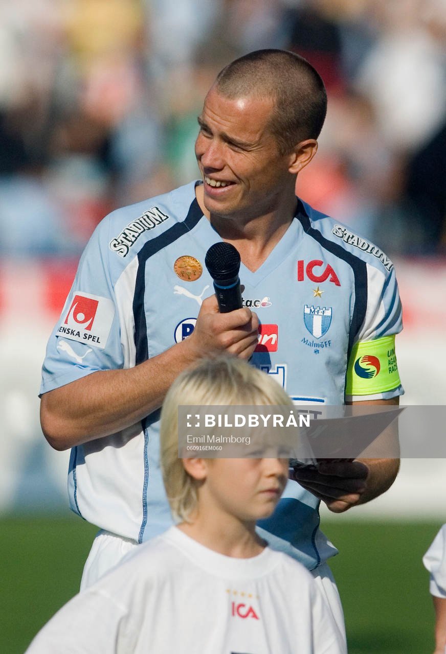 Daniel Andersson, MFF pratade mot rasismen