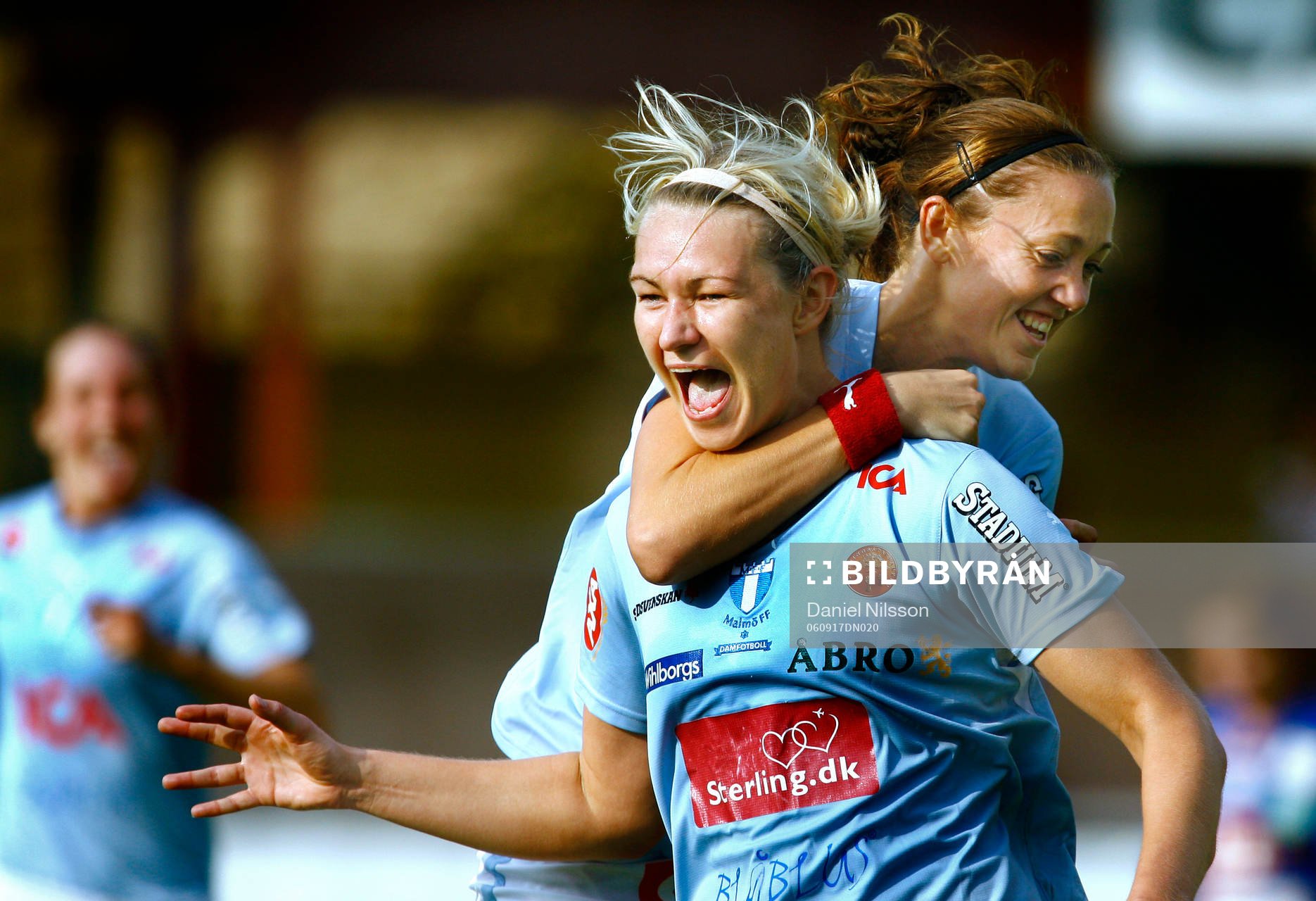 Asthildur Helgadottir, Malmö gjorde 2-1 målet. Jubel med