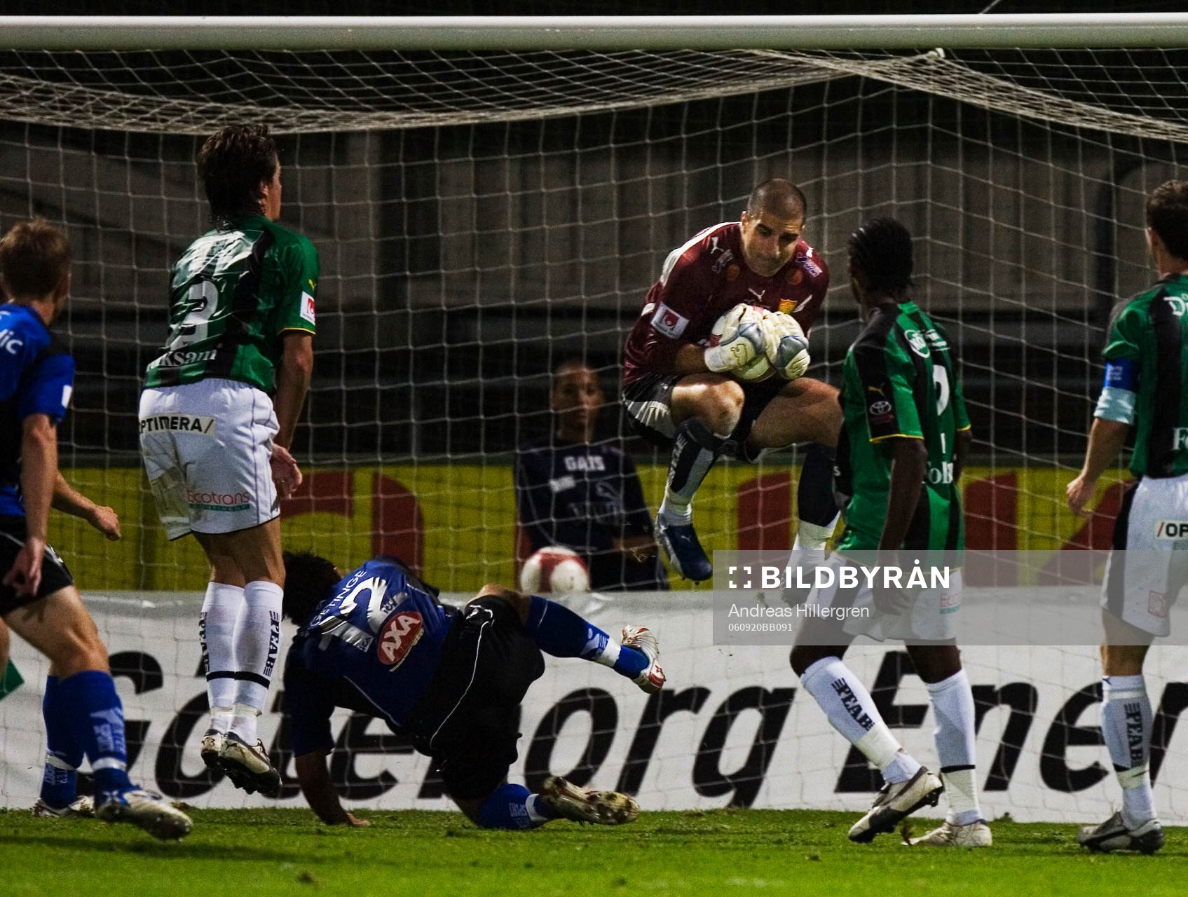  Dime Jankulovski, målvakt, Tomas Zvirgzdauskas, Andreas Tobiasson och Rickard Ekunde.