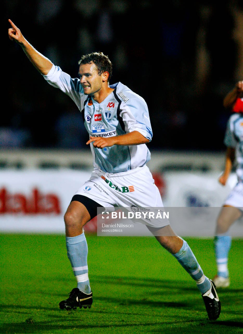 Jonatan Johansson, Malmö, gjorde mål, jubel