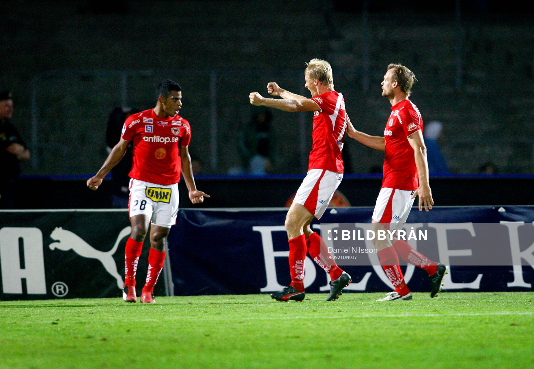 Ari Da Silva Ferreira, Kalmar, gjorde 2-2, jubel
