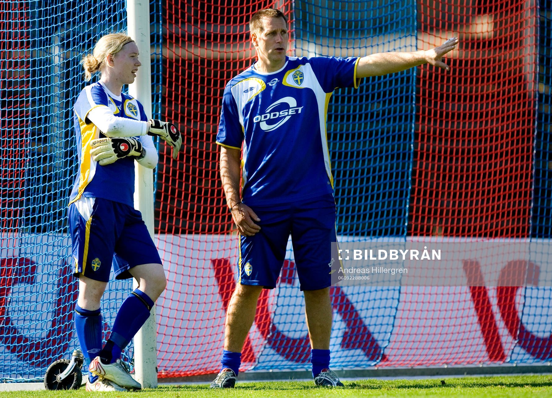 Hedvig Lindahl, målvakt och Anders Markström