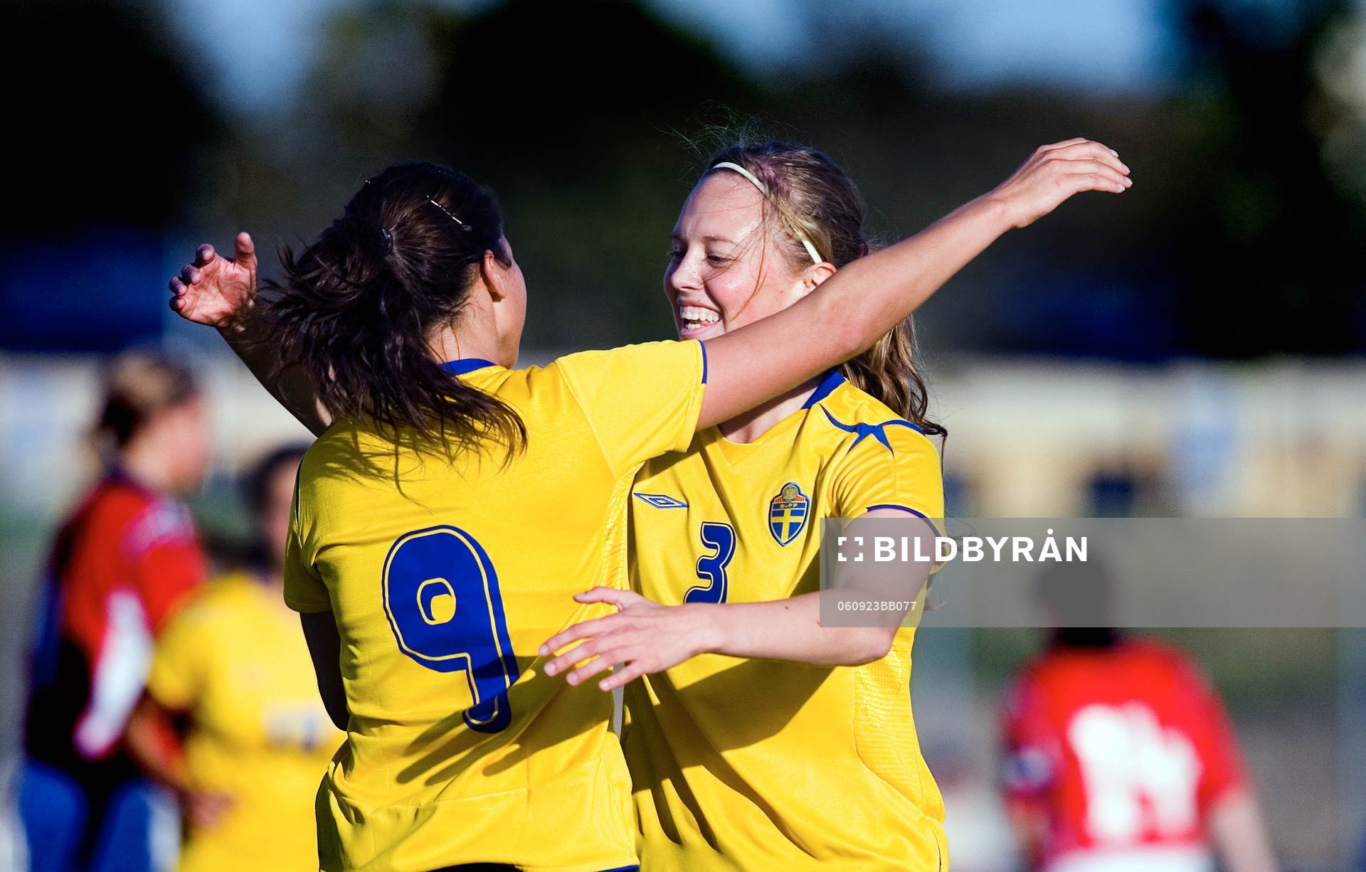 Emelia Erixon, Sverige och Alexandra Nilsson, jubel, glädje