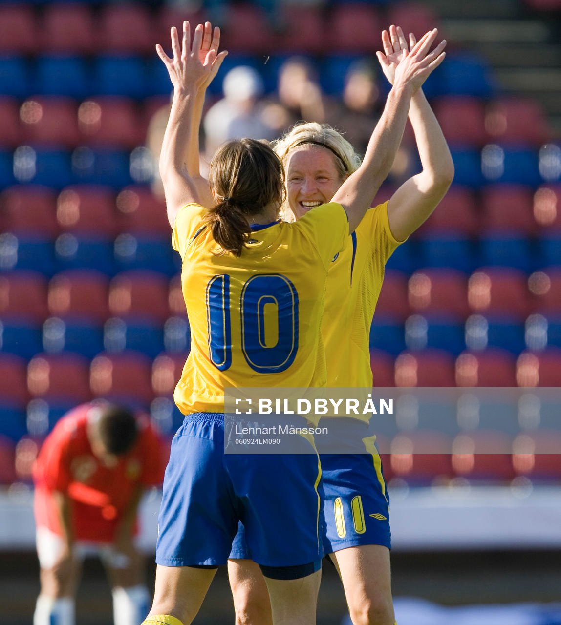 Hanna Ljungberg och Victoria Svensson, Sverige, jubel,