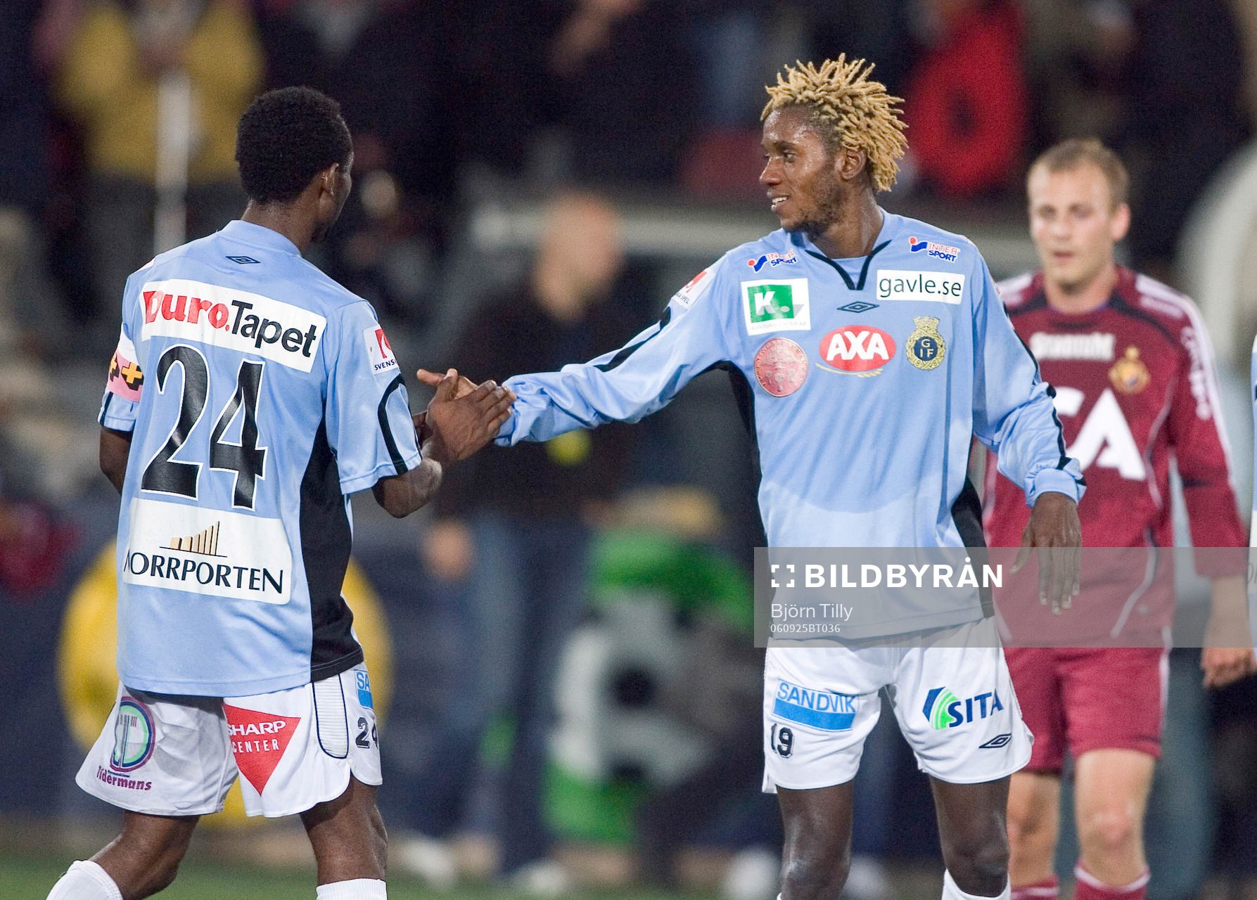  Rene Muzola Makondele och Yannick Ngabu Bapupa, Gefle.     